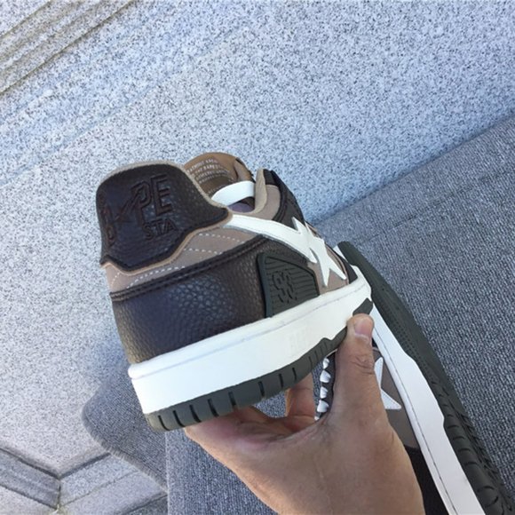 A Bathing Ape Bape SK8 Sta Brown Ivory Sneakers - Picture 5 of 10